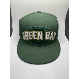 Green Bay Packers Cap Hat 7 3/4 Fitted New Era 59Fifty Green yellow NFL